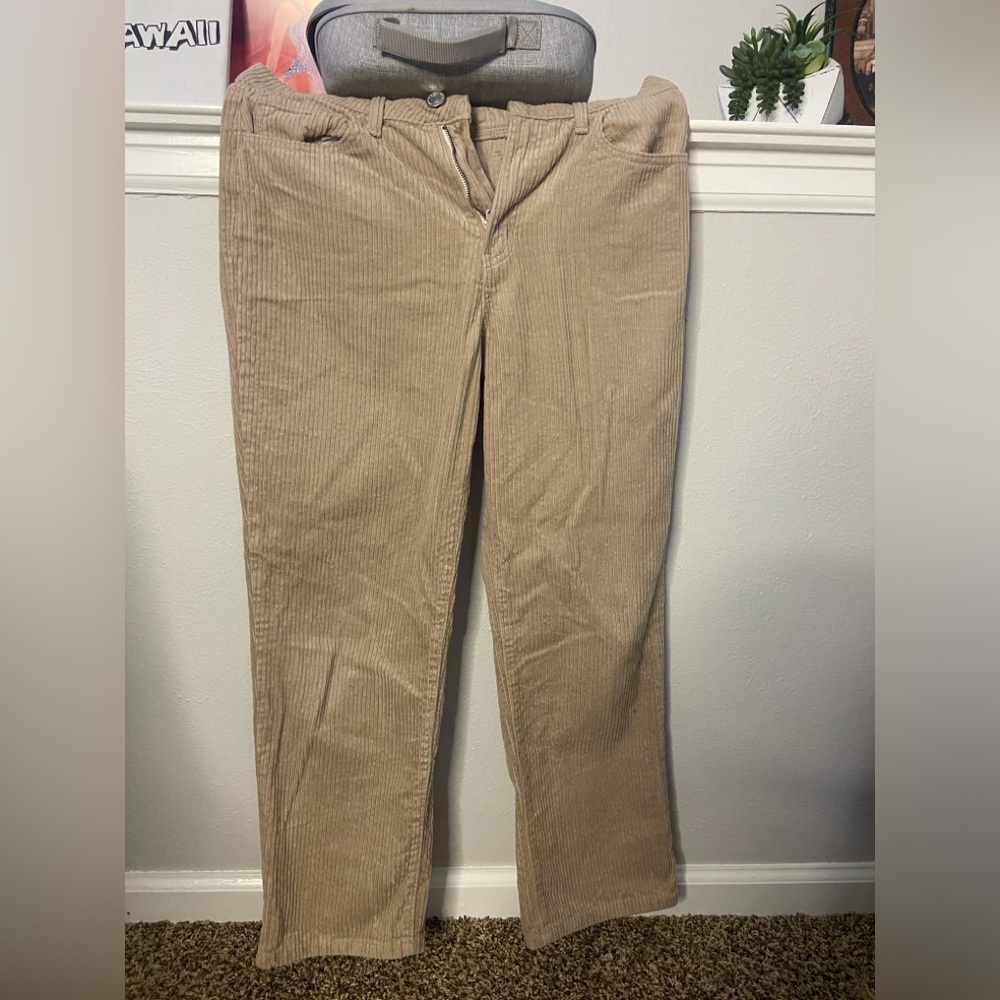 SO brand, corduroy beige, High rise straight, 13/31 W